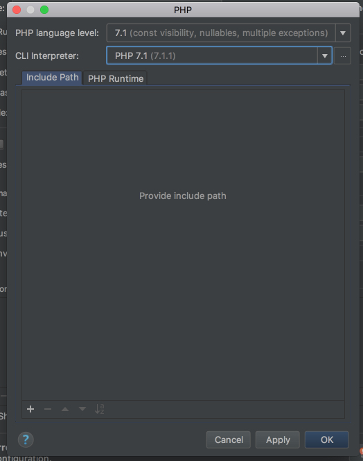 PhpStorm select cli interpreter